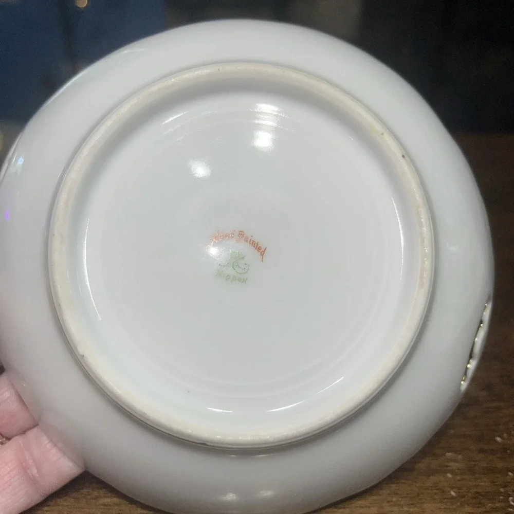 Antique Nippon Bowl Hand Painted Ornate Gold Accents See Photos for Condition